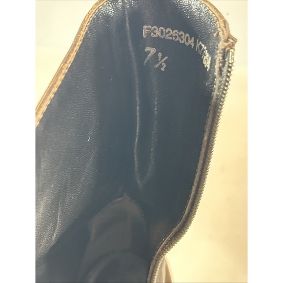 John Varvatos Women's 7.5 High Heel Hand Made Boots Brown Suede Italian Leather - Picture 10 of 15